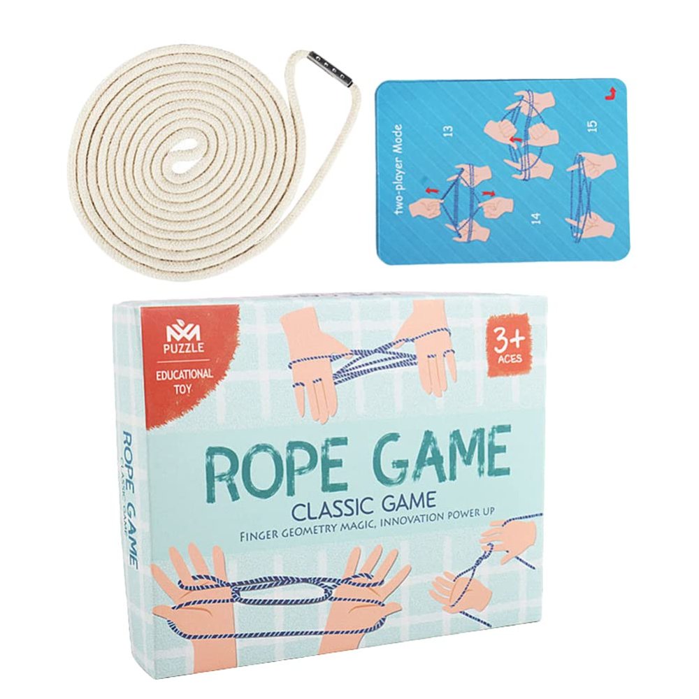 Toyvian Educational Rope Toys Cradle Finger String Game for Kids Cooperative Play Creative Weaving Activity for Parties Family Fun