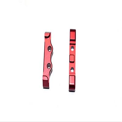 2Pc Upgrades Aluminum Rear Lower Suspension Arm Mount with 1/18 Mini-T 2.0 Stadium Truck Los01015 Rc Cars by GPM (red)