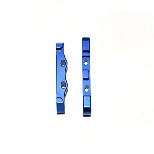 2Pc Upgrades Aluminum Rear Lower Suspension Arm Mount with 1/18 Mini-T 2.0 Stadium Truck Los01015 Rc Cars by GPM (Blue)