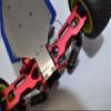 2Pc Upgrades Aluminum Rear Lower Suspension Arm Mount with 1/18 Mini-T 2.0 Stadium Truck Los01015 Rc Cars by GPM (Blue) view 2