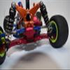 2Pc Upgrades Aluminum Rear Lower Suspension Arm Mount with 1/18 Mini-T 2.0 Stadium Truck Los01015 Rc Cars by GPM (Blue) view 4