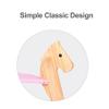 KRAND Wooden Rocking Horse Baby Ride On Toy for Toddler Rocking Horse Classic Design with Pedal and Safe backrest for Toddlers (Pink) view 3