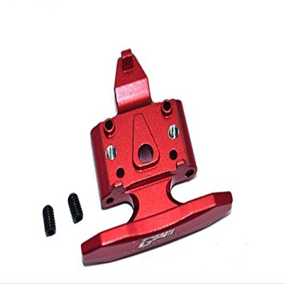GPM for LOSI 1/18 2WD Mini-T 2.0 LOS01015 Aluminum Front Bumper with D-Rings + Aluminum Front Skid Plate -3PC Set (red)