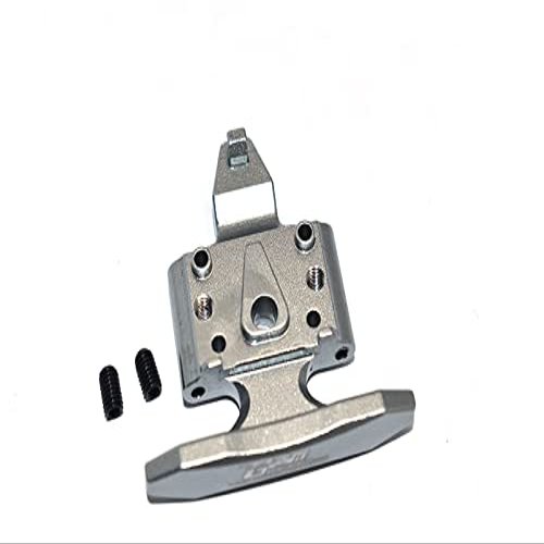 GPM for LOSI 1/18 2WD Mini-T 2.0 LOS01015 Aluminum Front Bumper with D-Rings + Aluminum Front Skid Plate -3PC Set (Gray)