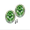 GPM for AXIAL 1/10 4WD RBX10 RYFT AXI03005 Aluminum HEX with Brake Disk (Silver Inlay Version) -4PC Set (Green) view 1
