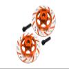 GPM for AXIAL 1/10 4WD RBX10 RYFT AXI03005 Aluminum HEX with Brake Disk (Silver Inlay Version) -4PC Set (Orange) view 1
