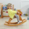KRAND Wooden Rocking Horse Baby Ride On Toy for Toddler Rocking Horse Classic Design with Pedal and Safe backrest for Toddlers (Blue) view 2