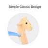 KRAND Wooden Rocking Horse Baby Ride On Toy for Toddler Rocking Horse Classic Design with Pedal and Safe backrest for Toddlers (Blue) view 3