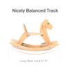 KRAND Wooden Rocking Horse Baby Ride On Toy for Toddler Rocking Horse Classic Design with Pedal and Safe backrest for Toddlers (Blue) view 4