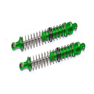 GPM Upgrades Aluminum Front Spring Dampers (130MM) for 1/10 RBX10 Ryft 4WD Scale Rock Bouncer (AXI03005) RC Cars (Green)