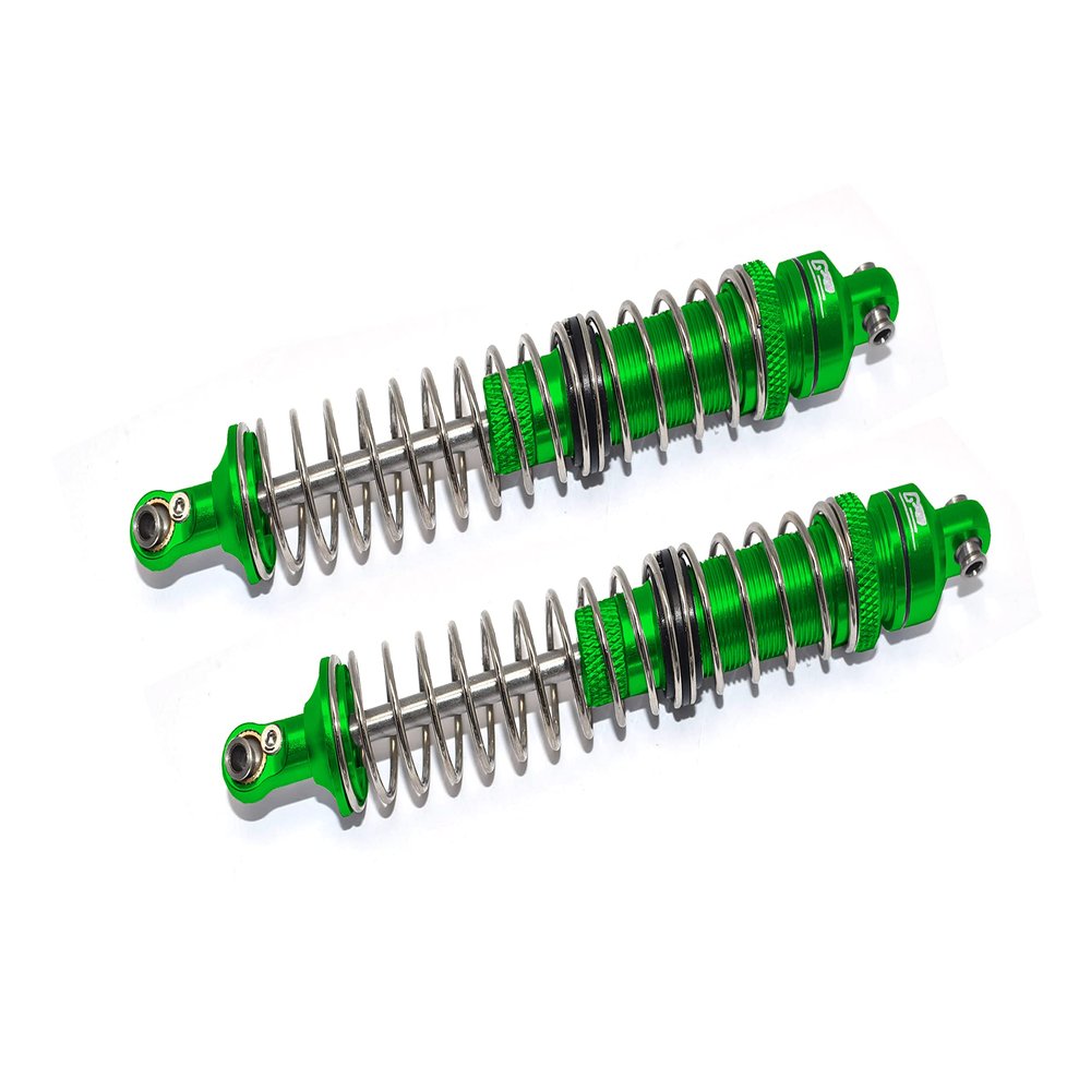 GPM Upgrades Aluminum Front Spring Dampers (130MM) for 1/10 RBX10 Ryft 4WD Scale Rock Bouncer (AXI03005) RC Cars (Green)