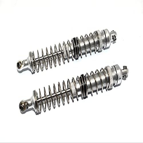 GPM Upgrades Aluminum Front Spring Dampers (130MM) for 1/10 RBX10 Ryft 4WD Scale Rock Bouncer (AXI03005) RC Cars (Silver)