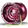 LESHARE Unresponsive Yoyo Professional [Responsive Bearing Included Auto Return] with Ball Bearing Mosaic Extraordinary Yo-Yos Ball Sleeper Yoyos, Red view 1
