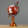 XBAOMING Decorative, Globe with Stand, 360Rotating Living Room Wine Cabinet Office TV Cabinet Desk Decoration,Red view 1