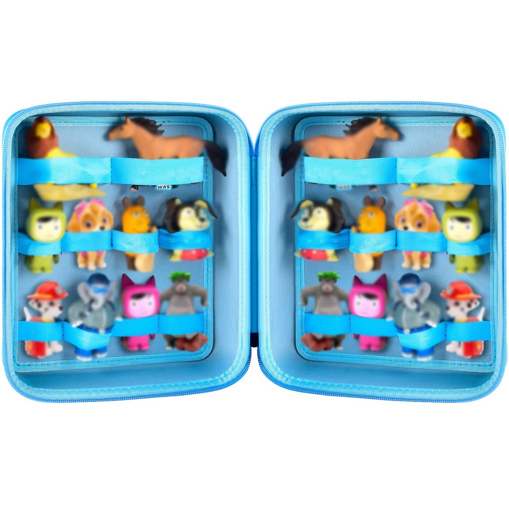 PAIYULE Case Compatible with Tonies Figures Audio Play Character, Figurine Storage Holder for TonieBox Characters for Kids, Toy Organizer Box(Bag Only) Blue