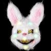 BESSEEK Halloween Scary Mask Bear Rabbit Bunny Mask, Bloody Plush Head Mask, Cosplay Costume Props Halloween Party Red Brown Black (Bloody Mouth) view 1