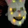 BESSEEK Halloween Scary Mask Bear Rabbit Bunny Mask, Bloody Plush Head Mask, Cosplay Costume Props Halloween Party Red Brown Black (Bloody Mouth) view 3