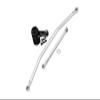 Axial 1/10 RBX10 Ryft 4WD Rock Bouncer AXI03005 Upgrade Parts Aluminum Front Steering Tie Rods + Aluminum 7075 25T Servo Horn With Built-In Spring (2 Positioning Holes) - 6Pc Set Silver view 1