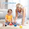 Adena Montessori Baby Toys for 6-12months Rocking Stacker Designed for Toddlers view 2
