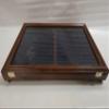 Wooden and Glass Display Case with Two Italian Velvet Trays Coin Display Stand view 2