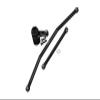 Axial 1/10 RBX10 Ryft 4WD Rock Bouncer AXI03005 Upgrade Parts Aluminum Front Steering Tie Rods + Aluminum 7075 25T Servo Horn With Built-In Spring (2 Positioning Holes) - 6Pc Set Black view 1