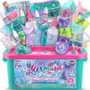 Summer Gift Mermaid Slime Kit for Girls, FunKidz Shimmer Slime Making Kit for Kids Age 8-12 DIY Soft Glitter Glossy Metallic Slime Toy view 1