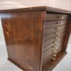 Antique Walnut Wood Furniture Drawers for Brooches, Jewellery Badges and Other Interior in Italian Velvet Customisable view 2