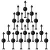 50 Packs Arrow Spinners Black Game Plastic Spinner Board Toys for Party School Classroom Home Using(3 Inches) view 1