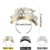 Haconba 18 Pack HAPPY NEW YEAR Headband Glitter Head Hoop for New Years Eve Gift Party Favors Photo Prop view 2