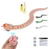 FauKait Remote Control Snake Toy RC&Robot Electric Snake Toy Fast Moving of Fake Rattlesnake Christmas Halloween Toys Party Favor Gifts Joke Prank for Kids Boys(Brown) view 1