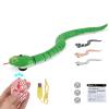 FauKait Remote Control Snake Toy RC&Robot Electric Snake Toy Fast Moving of Fake Rattlesnake Christmas Halloween Toys Party Favor Gifts Joke Prank for Kids Boys(Green) view 1
