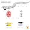 FauKait Remote Control Snake Toy RC&Robot Electric Snake Toy Fast Moving of Fake Rattlesnake Christmas Halloween Toys Party Favor Gifts Joke Prank for Kids Boys(White) view 3