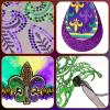 Geyoga 4 Pack Mardi Gras Costume Accessories Set Including Tassel Shawl Scarf, Masquerade Mask, Feather Glitter Headband, Dangle Earrings for Carnival Celebration Parade Dress Party view 3