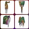 Geyoga 4 Pack Mardi Gras Costume Accessories Set Including Tassel Shawl Scarf, Masquerade Mask, Feather Glitter Headband, Dangle Earrings for Carnival Celebration Parade Dress Party view 4