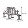 Toyvian Wooden Train Tracks Suspension Bridge Toy Wood Cross Railway Toys Train Scene Layout Props Toy Train Accessory for Kids Toddlers (Grey) Wooden Train Accessories view 2