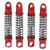 4 Set Metal Front Rear Shock Absorber, Aluminum Alloy RC Car Damper for D12 1/10 RC Car Upgrades Parts(Red) view 1