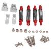 4 Set Metal Front Rear Shock Absorber, Aluminum Alloy RC Car Damper for D12 1/10 RC Car Upgrades Parts(Red) view 2