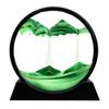 Muyan Moving Sand Art Picture Sandscapes in Motion Round Glass 3D Deep Sea Sand Art for Adult Kid Large Desktop Art Toys (7 Inch, Green) view 1