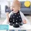 Bumkins Disney Bibs, Silicone Pocket for Babies, Baby Bib for Girl or Boy, for 6-24 Months Up to Toddler, Essential Must Have for Eating, Feeding, Baby Led Weaning Supplies, Mess Saving, Mickey Mouse view 3
