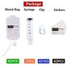 40 Packs Halloween Decorations Blood Bags for Drink, Reusable Drink Cups Containers with Syringe and Clips Pouch Prop for Doctor Nursing/RN Graduation Zombie Vampire Party Supplies view 2