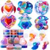 JOYIN 30 PCS Valentine Day Gift Cards with Galaxy Slime Stress Relief Fidget Toys for Kids Classroom Exchange Prizes, Valentines Party Favor view 1