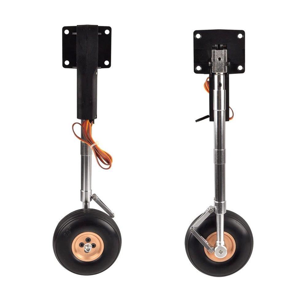 1 Pair Electronic Retractable Landing Gears w/Wheel 265mm for 10kg RC Airplane