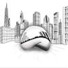 Chicago The Bean Cloud Gate Mini Piggy Bank 4" x 3" Silver view 4