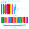 32Pack Pop Tubes, Fidget Tubes for Children and Adult Sensory Fidget Toy Set for Stress and Anxiety Relief Educational Learning Toys for Kids view 2