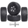 GoHobby 4.72 inches 120mm RC Short Course Tires and Wheels 12mm Hex for 1/10 Traxxas Slash 2WD Slash 4x4 Losi SCT Redcat Blackout SC, Set of 4 (Type 2) view 1