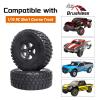 GoHobby 4.72 inches 120mm RC Short Course Tires and Wheels 12mm Hex for 1/10 Traxxas Slash 2WD Slash 4x4 Losi SCT Redcat Blackout SC, Set of 4 (Type 2) view 2