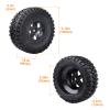 GoHobby 4.72 inches 120mm RC Short Course Tires and Wheels 12mm Hex for 1/10 Traxxas Slash 2WD Slash 4x4 Losi SCT Redcat Blackout SC, Set of 4 (Type 2) view 3