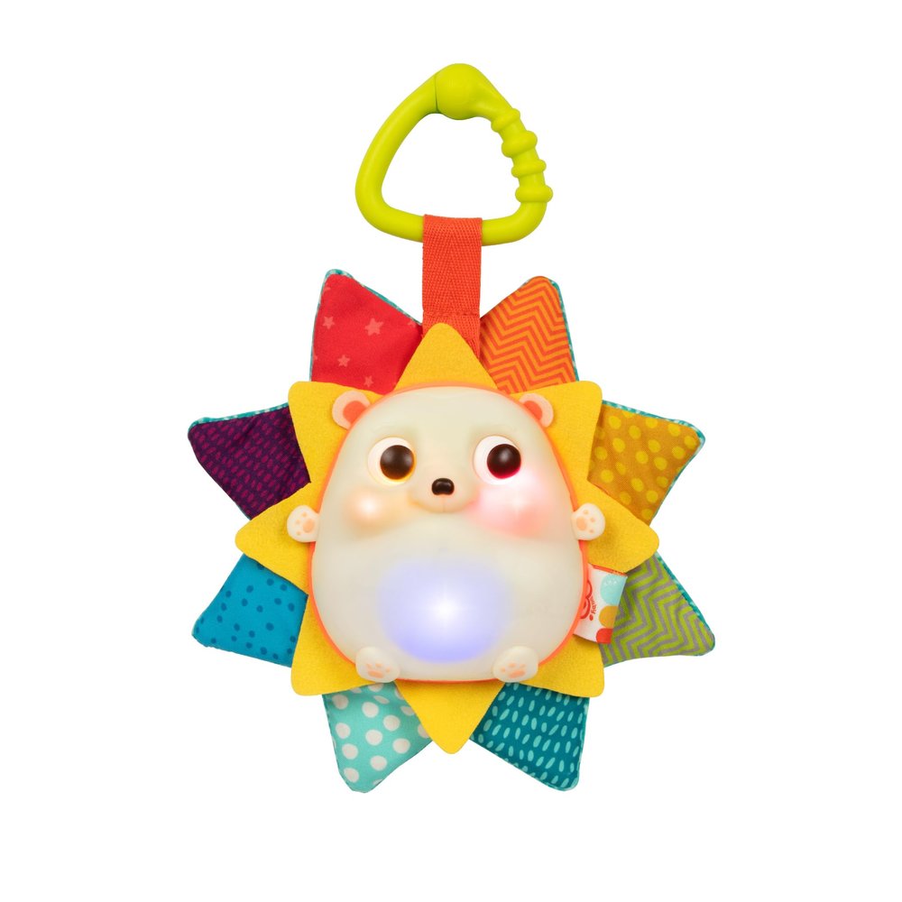 B. toys Baby Musical Light Up Hedgehog Toy with Lights & Sounds Sensory Toy for Newborns, Babies Music & Glowing Lights RainGlow Buddy 0+ Months