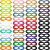50 Pieces Cosplay Mask Felt Eye Mask Costume Multicolor Adjustable Party Eye Mask Half Masks with Elastic Rope for Birthday Mardi Gras 100th Day of School Costume view 1