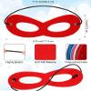 50 Pieces Cosplay Mask Felt Eye Mask Costume Multicolor Adjustable Party Eye Mask Half Masks with Elastic Rope for Birthday Mardi Gras 100th Day of School Costume view 2